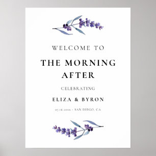 Eleganter Lavendel Am Morgen nach Willkommenszeich Poster