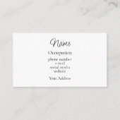 Eleganter Lavendel botanische Vegetation Visitenkarte (Rückseite)