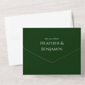 Eleganter Lavendel, Elfenbeinblume & Blauer Blüten All In One Einladung (Rückseite)