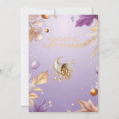 Eleganter Lavendel-Erntedank mit Cornucopia Einladung (Vorderseite)