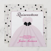 Eleganter Lavendel erröten und schwärzen Einladung (Vorne/Hinten)