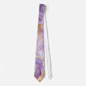 Eleganter Lavendel-Gold-Marmor Krawatte (Vorderseite)