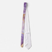 Eleganter Lavendel-Gold-Marmor Krawatte (Rückseite)