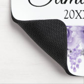 Eleganter Lavendel Lila Wasserfarbe Mousepad (Ecke)