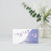 Eleganter Lavendel mit Schmetterlingen | Personali Visitenkarte (Stehend Vorderseite)