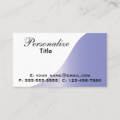 Eleganter Lavendel mit Schmetterlingen | Personali Visitenkarte (Rückseite)