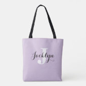 Eleganter Lavendel-Name Tasche (Rückseite)
