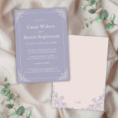Eleganter Lavendel Rosa Minimale Hochzeit Einladung