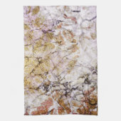 Eleganter Lavendel- und Gold-Glitzer-Marmor Geschirrtuch (Vertikal)