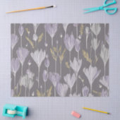 Eleganter Lavendel White Boho Wildblume Floral Seidenpapier (Basteln)