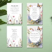 Eleganter Lavendel & Wildblume Save the Date Bloom