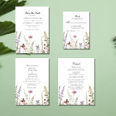 Eleganter Lavendel & Wildblume Save the Date Bloom
