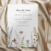 Eleganter Lavendel & Wildblumen blühen Einladung