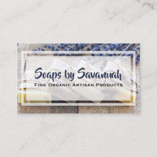 Eleganter Lavender Artisan Soap Maker Visitenkarte