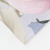 Eleganter Lavender Blauer Blumengarten Blumen Fleecedecke (Ecke)