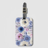 Eleganter Lavender Blauer Blumengarten Blumen Gepäckanhänger (Vorderseite Vertikal)