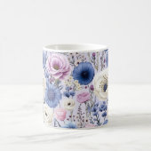 Eleganter Lavender Blauer Blumengarten Blumen Kaffeetasse (Mittel)