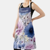 Eleganter Lavender Blauer Blumengarten Blumen Schürze (InSitu)