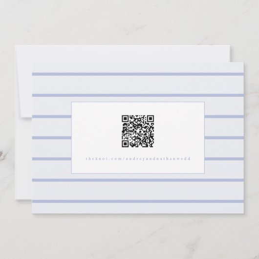 Eleganter Lavender Blume 3 Foto QR Code Save The Date (Rückseite)
