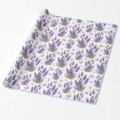 Eleganter Lavender Butterfly Lila Geschenkpapier (Ungerollt)