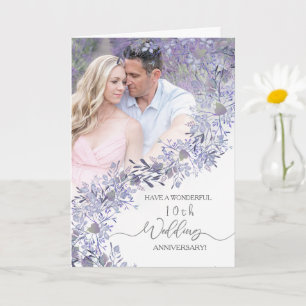 Eleganter Lavender Floral Hochzeitstag Karte