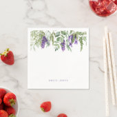 Eleganter Lavender Foliage Cocktail Serviette (Beispiel)