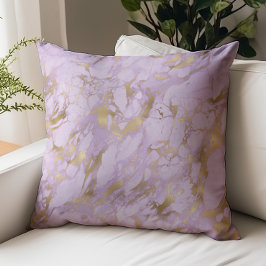 Eleganter Lavender Gold Marble Kissen
