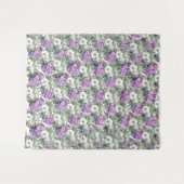 Eleganter Lavender Hydrangeas & Eucalyptus Hinterg Wandteppich (Vorderseite (Horizontal))