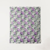 Eleganter Lavender Hydrangeas & Eucalyptus Hinterg Wandteppich (Vorderseite)