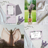 Eleganter Lavender Lila Botanischer Garten All In One Einladung