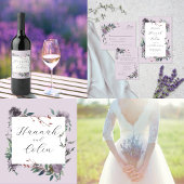 Eleganter Lavender Lila Botanischer Garten Menükarte