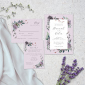Eleganter Lavender Lila Botanischer Garten RSVP Karte