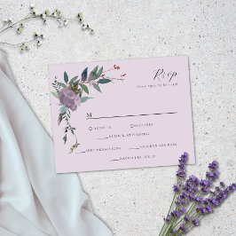 Eleganter Lavender Lila Botanischer Garten RSVP Karte