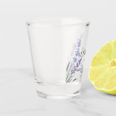 Eleganter Lavender Lila Junggeselinnen-Abschied Schnapsglas (Links)