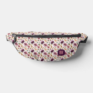 Eleganter Lavender Lila Pink Roses Floral Bauchtasche
