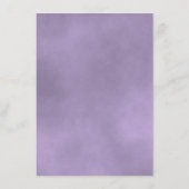 Eleganter Lavender Lila Rose Hochzeitsdetails Begleitkarte (Rückseite)