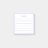 Eleganter Lavender Lined Sticky Note Pad Post-it Klebezettel (Vorderseite)