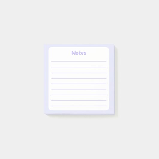 Eleganter Lavender Lined Sticky Note Pad Post-it Klebezettel (Vorderseite)