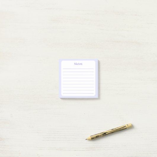 Eleganter Lavender Lined Sticky Note Pad Post-it Klebezettel (Auf Schreibtisch)