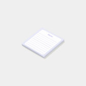 Eleganter Lavender Lined Sticky Note Pad Post-it Klebezettel (angewinkelt)