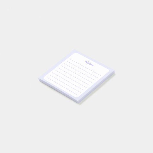 Eleganter Lavender Lined Sticky Note Pad Post-it Klebezettel (angewinkelt)