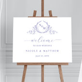 Eleganter Lavender Mit Monogramm Wedding Welcome S Poster