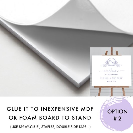 Eleganter Lavender Mit Monogramm Wedding Welcome S Poster