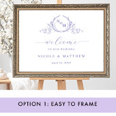 Eleganter Lavender Mit Monogramm Wedding Welcome S Poster