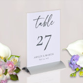 Eleganter Lavender mit Personalisierter Hochzeit Tischnummer