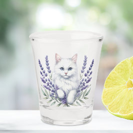 Eleganter Lavender und Cat Schnapsglas