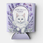 Eleganter Lavender und Katze zum Geburtstag Dosenkühler (Vorderseite)