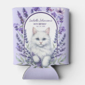 Eleganter Lavender und Katze zum Geburtstag Dosenkühler (Rückseite)