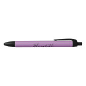 Eleganter Lavender und Name des schwarzen Skripts Kugelschreiber (Oberseite)