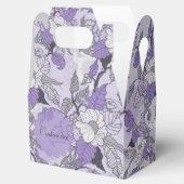 Eleganter Lavender & White Floral Gable Gevor Box Geschenkschachtel (Geöffnet)